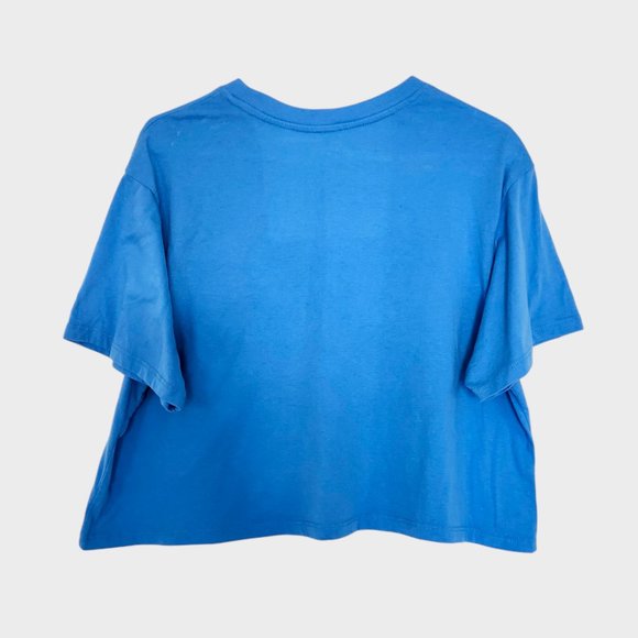 Nickelodeon Hey Arnold Short Sleeve Cropped Graphic T-Shirt Blue XXL 90s cartoon - Picture 3 of 6